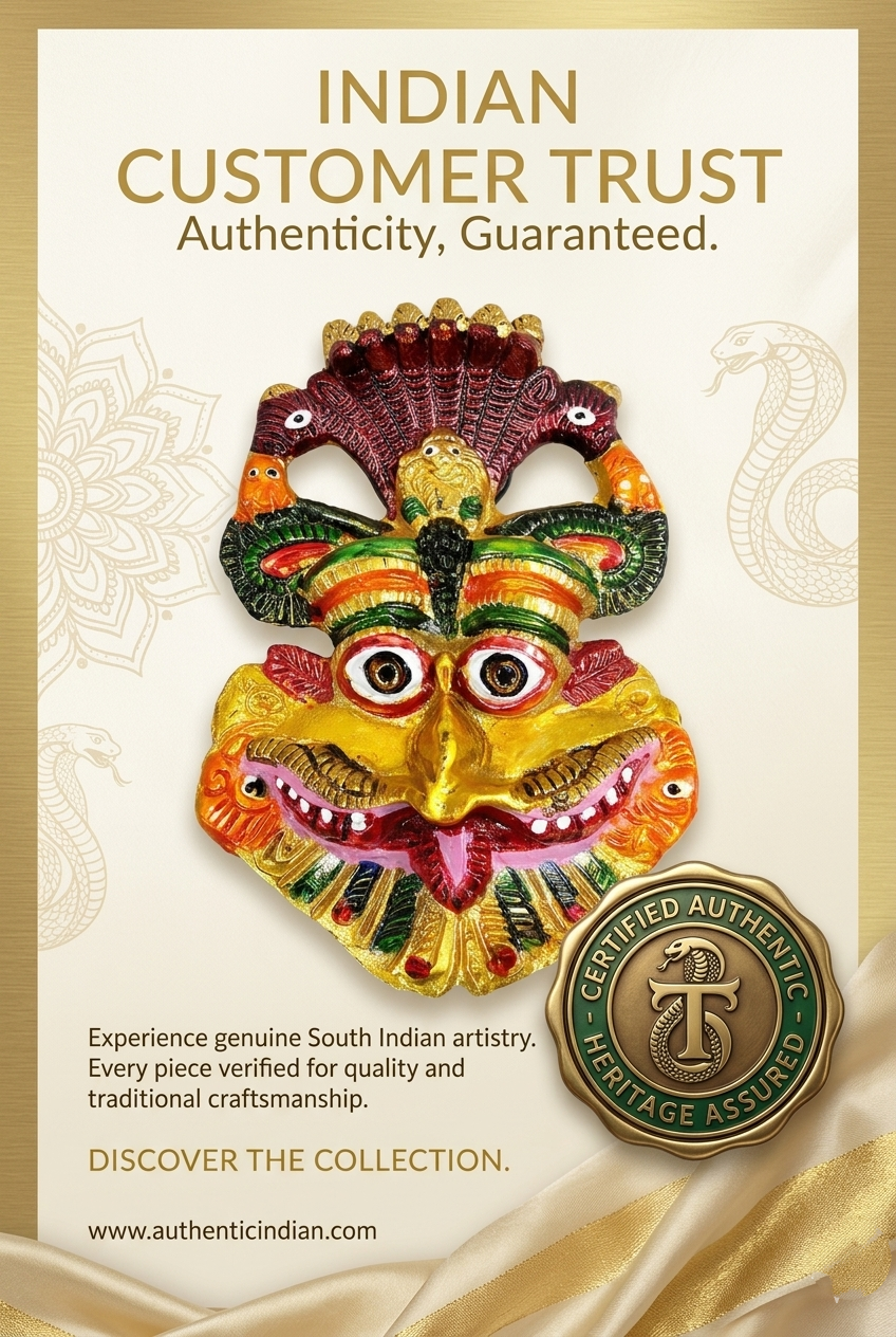 Kirtimukh Wall Decor | NAZARBATTU |Narsingh face| Multicolor