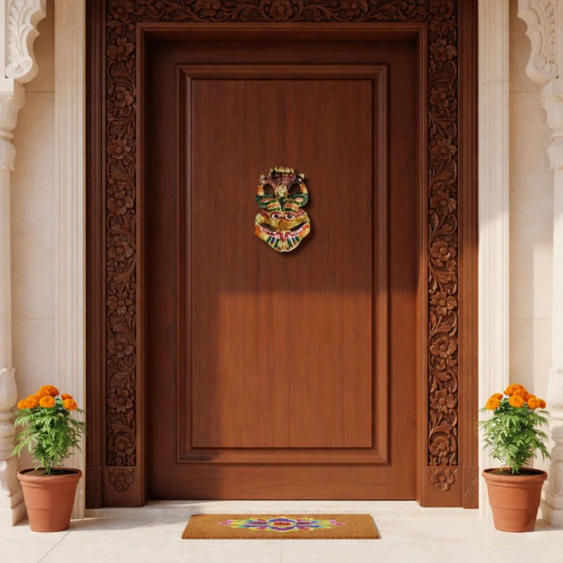 Kirtimukh Wall Decor | NAZARBATTU |Narsingh face| Multicolor